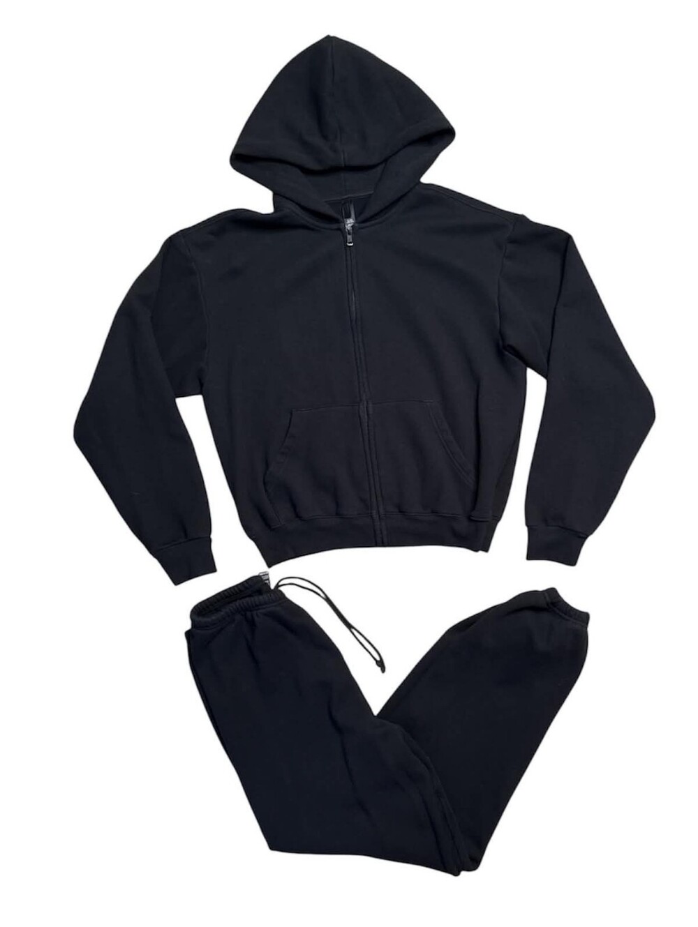 SKIMS Set: Zip Up Hoodie Jacket + Joggers Onyx Black XS/S - Picture 1 of 7